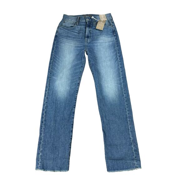 POINT SUR J. Crew High Rise Slim Boy Medium Wash Denim Jeans Women's Size 25 NWT - Picture 1 of 10